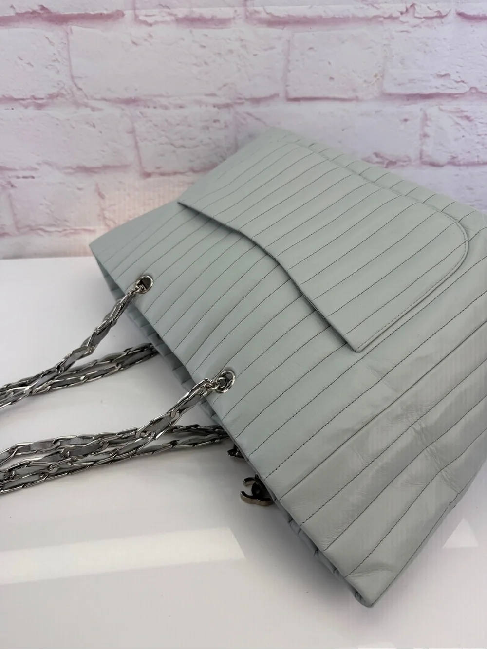 Chanel Mademoiselle Vertical Quilt Tote